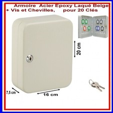 Solide Tableau,Coffret,Armoire,Boite Murale à Clés en Acier Epoxy Laqué,20 Clés 