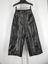 Other Stories 2019 Patent Leather Culottes Pants Wide Leg Size 4 26"
