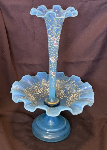 Antique blue opalescent glass - blue,