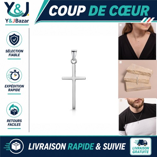Pendentif croix argent - pendentif,