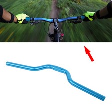 Aluminum Bike Fixed Gear Riser Bar Handlebar 25.4mm*520mm (blue)