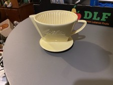 Porte filtre à café en céramique jaune Melitta 401 cuisine cafetiere vintage