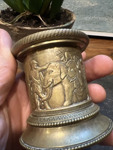 Encrier bonze doré décors - encrier,