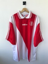 AS Monaco 1996/1997 HOME FOOTBALL SOCCER SHIRT JERSEY MAILLOT CAMISETA ADIDAS XL