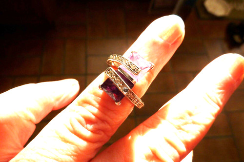 Bague argent massif avec 2 - argent,
