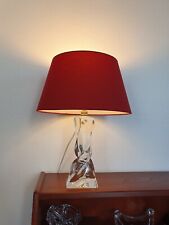 Vintage Baccarat Design Burgundy 1970's Crystal Lamp H:25cm