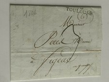 LETTRE MARQUES POSTALES TAXÉE