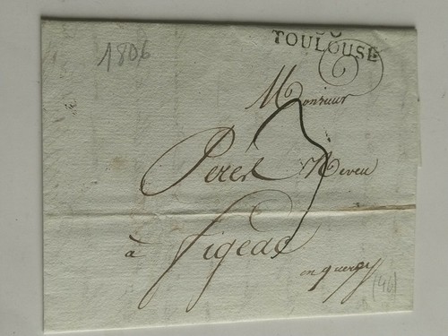 Lettre marques postales taxée - lettre,
