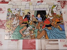 NATHAN PUZZLE POSTER ADVENTURES OF TINTIN 100 PIECES TEMPLE SUN HERGE COMPLETE