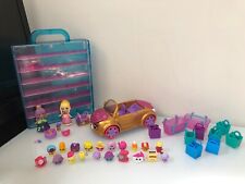 SHOPKINS LOT Collector Case, Figures, LiL & HAPPY PLACES Royal Convertible Car