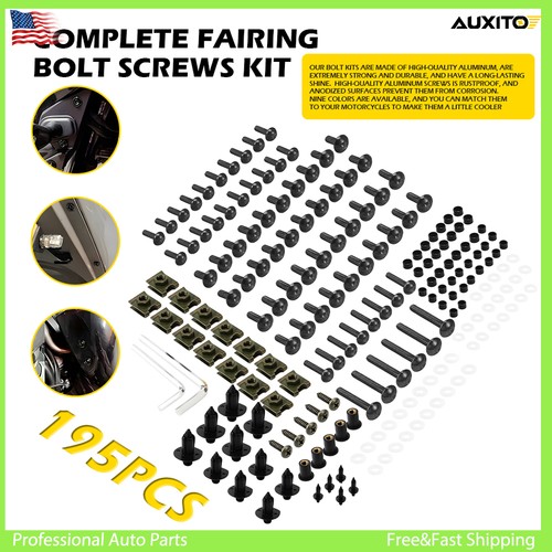 Black fairing complete bolts - complete,