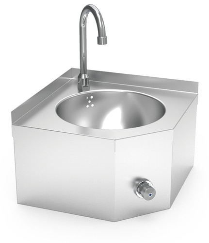 Lave mains inox mural - , d'angle