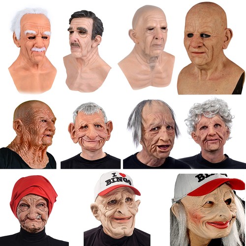 Halloween granny mask latex - granny,