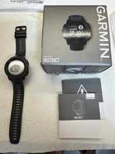 Garmin Instinct Rugged GPS Watch Graphite – Full Set, Works Great, Screen Discol