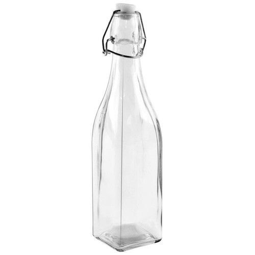 Bouteille verre carrée - bouteille, en