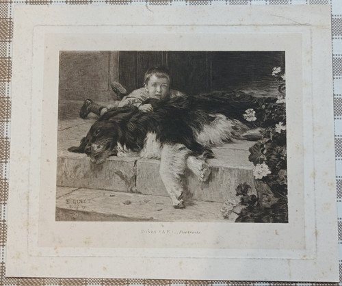 Ancienne gravure étienne - ancienne, de