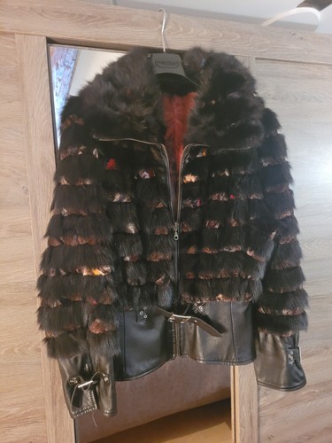 Blouson cuir fourrure - et,