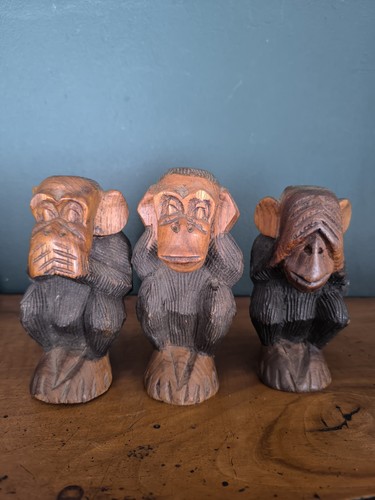 Ancienne statue singes - statue,