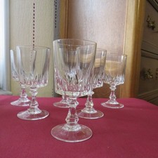 6 verres à vin rouge  en