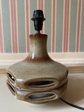 Pied de lampe céramique design années 70 électrifiée Manufacture Allemagne Ouest