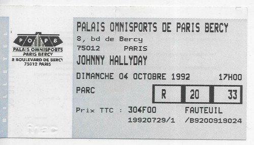 Rare ticket billet concert - ticket,