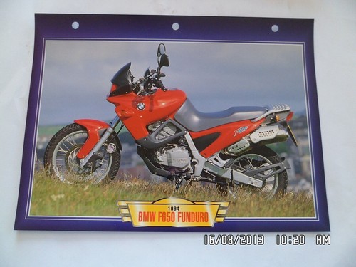 Carte fiche moto 1994 bmw - carte,