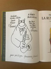 Philippe Geluck - Dédicace dans album "La rumba du chat" - Casterman 2019 - TBE