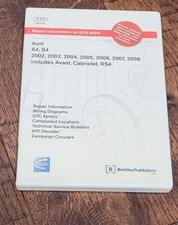 Audi A4 S4 RS4 Shop Service Repair Factory Manual Bently DVD 2001-2008