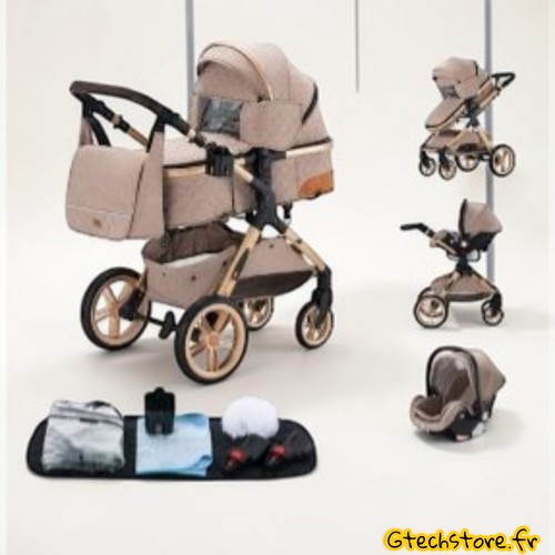 Poussette trio luxe - en,