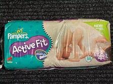Vintage Diapers Nappies Couche Windeln Pampers Active Fit 2012 SEALED