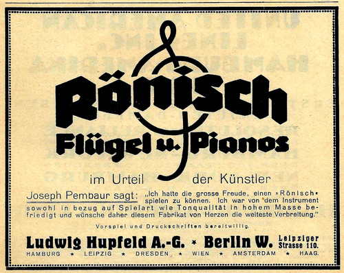 Advertisement 1922 rönisch - advertisement, 1922: