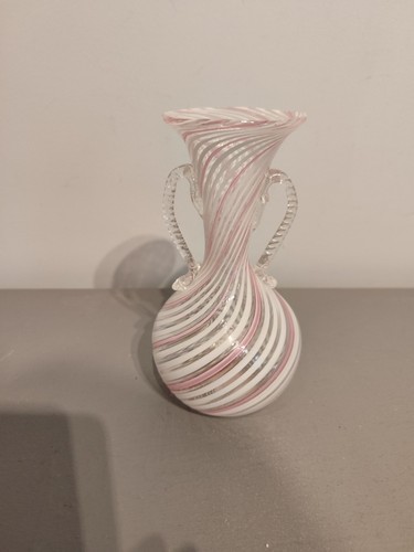 Small pink striped murano - pink,