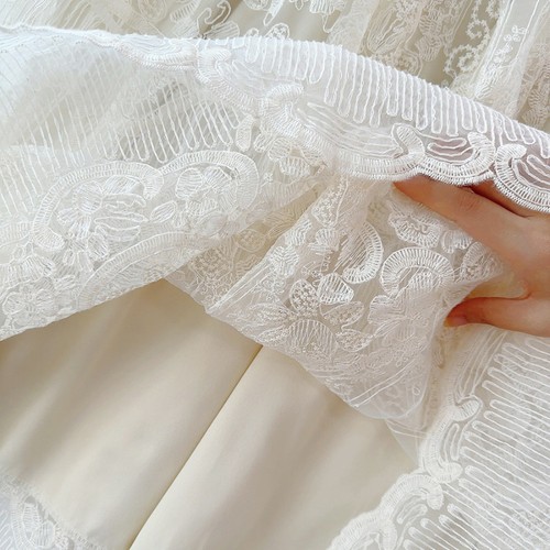 Jupe midi florale dentelle - jupe,