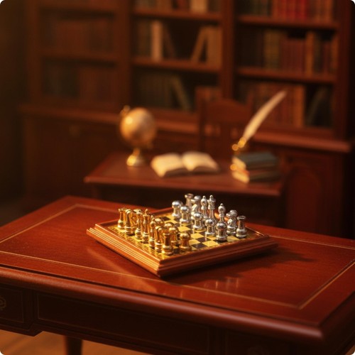 Table échecs miniature - table, d'échecs