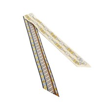 Authentic HERMES HARNAIS EN ROSACE Twilly 063853S Scarf  #260-007-848-7161
