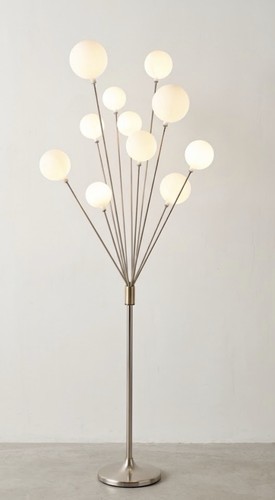 Lampadaire moderne blanc - lampadaire, or