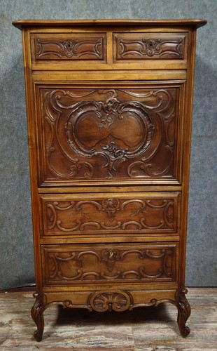 Secrétaire ancien noyer - secrétaire, en
