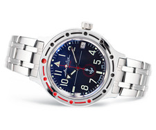 MONTRE DE PLONGÉE AUTOMATIQUE VOSTOK ANCRE BLEU MARINE 420957B 20 ATM FR