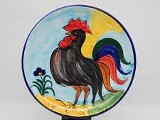 ASSIETTE AU COQ EN CERAMIQUE POLYCHROME DIAM 21 CM I172
