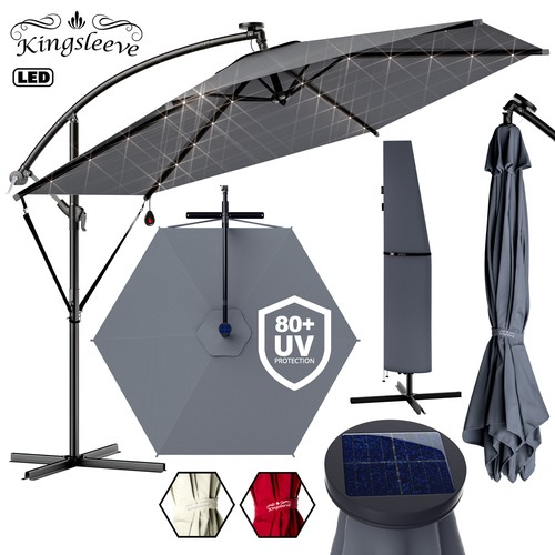 Parasol déporté inclinable