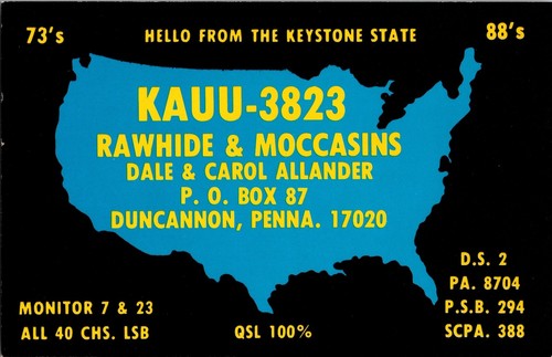 Vtg 1980s radio qsl post - vtg,