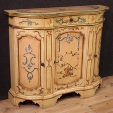 Buffet italien meuble laqué peint doré style ancien enfilade 20ème siècle