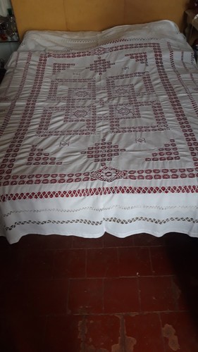 Superbe nappe ancienne fil - nappe,