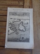 Gravure  carte île de