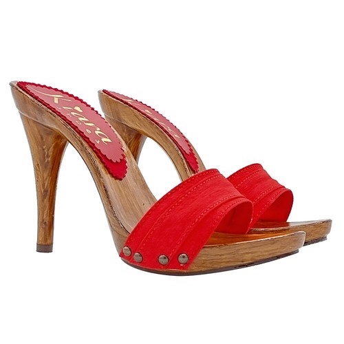 Mule rouge talon made - talon, 12