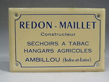 OLD ADVERTISING DOOR ENAMEL PLATE TOBACCO DRYER INDRE ET LOIRE 