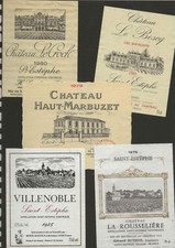 Etiquettes vin Saint-Estèphe