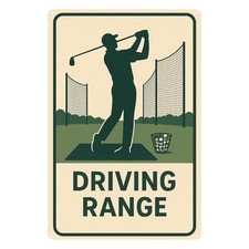 Panneau Driving Range plaque