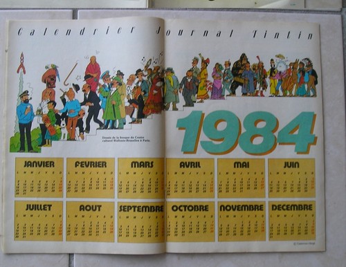 Tintin kuifje calendrier - tintin,