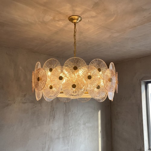 Lustre rond style murano verre - rond,